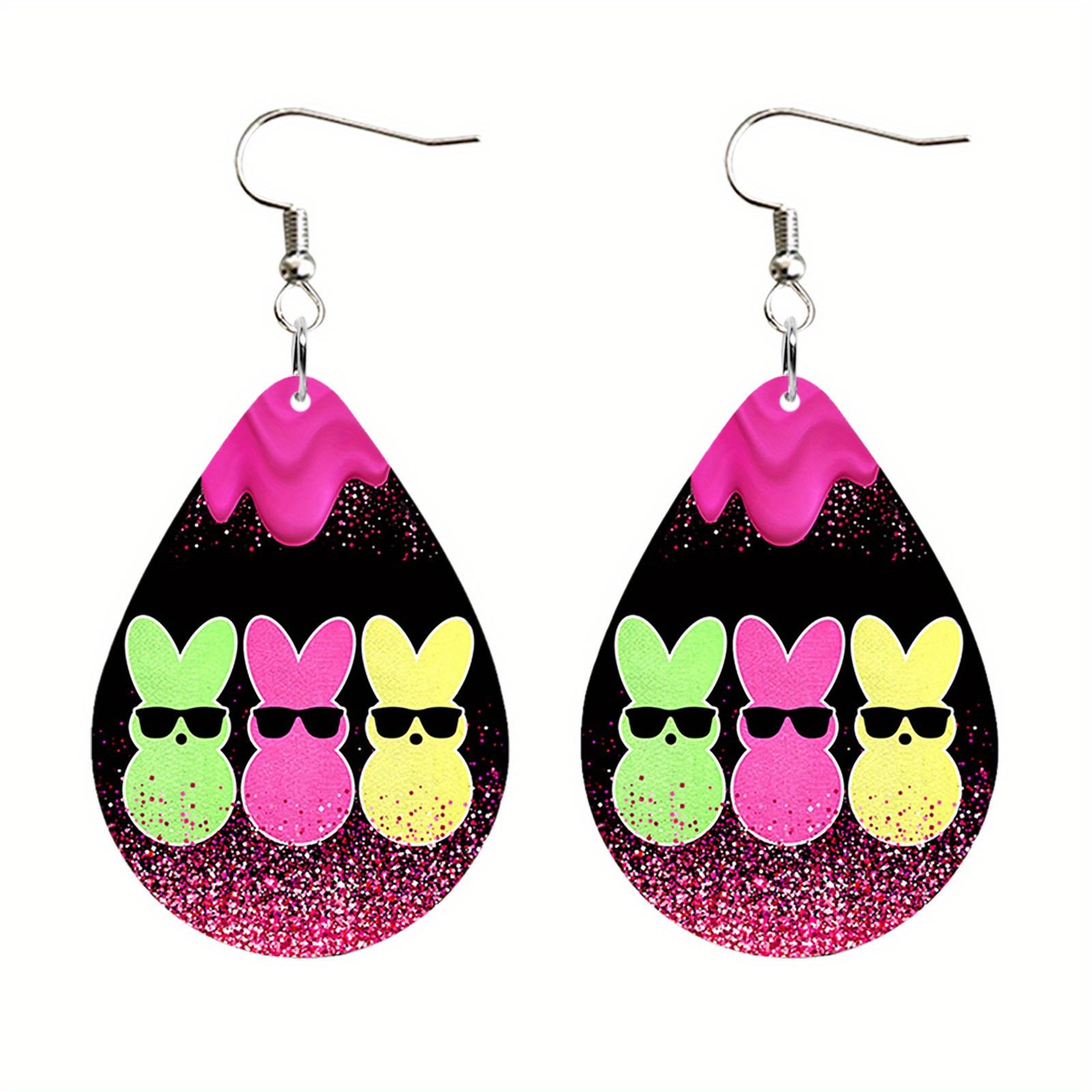 

Серьги-капли с милым кроликом, легкие серьги из искусственной кожи, праздничные подарки, сувениры для вечеринки для семьи и друзей, любителей животных