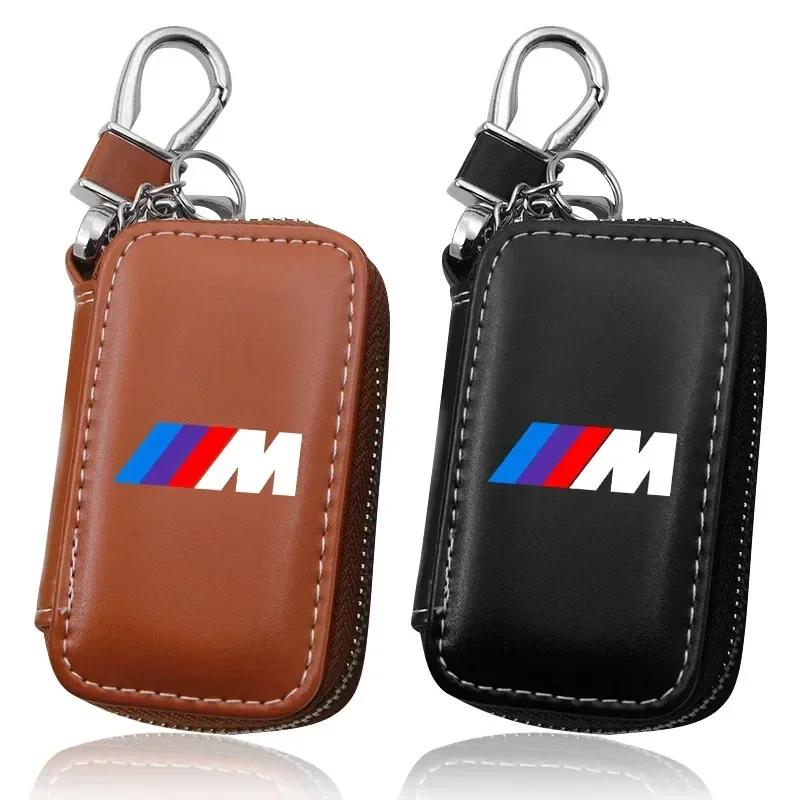 Neue Hots E60 Auto Schlüsselanhänger Hüllen Männer Schlüsselhalter Echtes Leder Auto Schlüssel Geldbörsen Tasche Für BMW M Performance M1 M2 M3 M5 M6 F20 F1