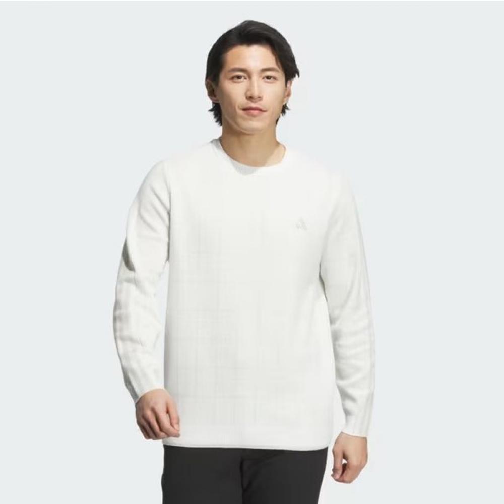 

AdidaS Golf 24 YearS Fw Men S Knit Long Sleeve 3S Crew Sweater Im6427 Off White IM6427 (off-white)/S