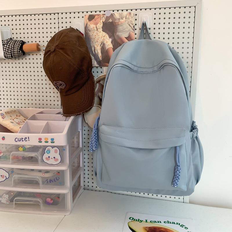 Large-capacity Backpack, Double-shoulder Bag, College Style, Simple and Elegant Schoolbag