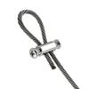 10Pcs Adjustable Cable Clamp Double Hole Cable Locker Steel Cable Fastener  Industrial Construction