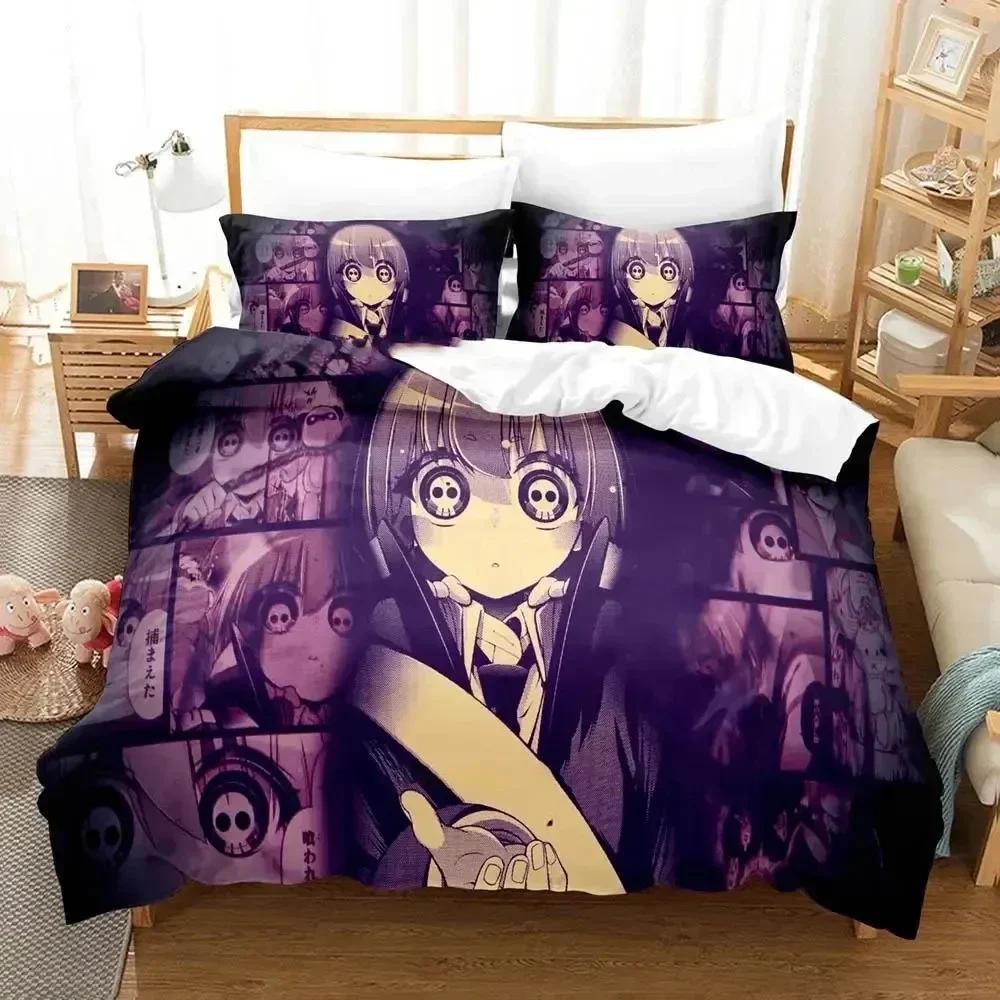 3D Anime Dark Gathering Bettwäsche-Set Bettbezug Bett-Set Bettbezug Kissenbezug Bettdecke King Queen Size Jungen Erwachsene Bettwäsche-Set