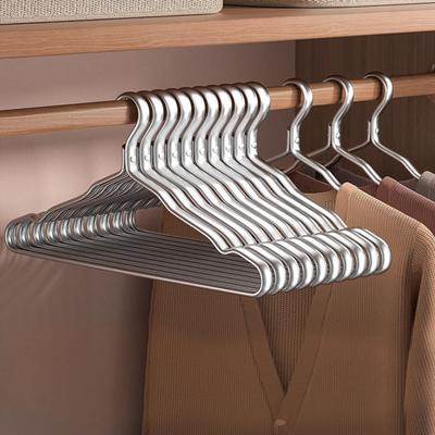 Cintre à vêtements en alliage d'aluminium antirouille, charge maximale, lisse, coupe-vent, lisse, antidérapant, cintre pour manteau, vêtements