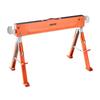 Saw Horses, 2 Pack Folding Work Horses, 816.5 Kg Load Capacity Sawhorse with Heavy Duty Legs, Adjustable Height Saw Horse with Non-Slip Foot Pads, for