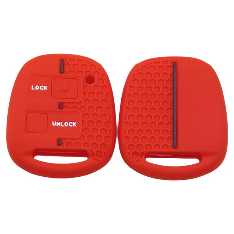 Soft Silicone 2-Button Key Cover for Toyota Prado, Land Cruiser, Camry