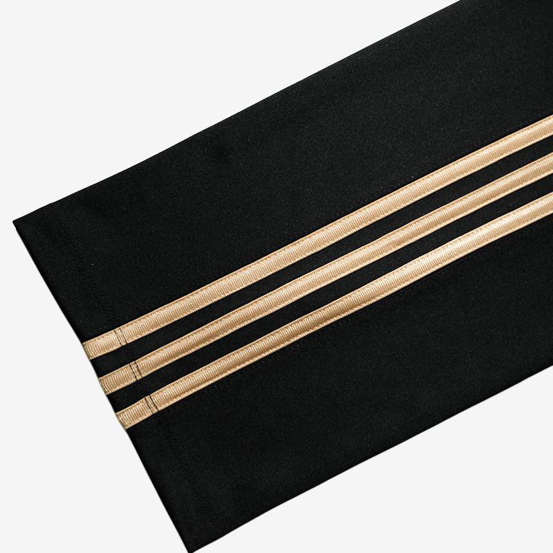 Adidas Wu Bo Series Side Stripe Logo Casual Breathable Straight Leg Sports Pants Retro Sports Pants Men Pants Black TR30P-BG