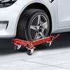 Lever Type Red Car Wheel Dolly, 1 Ton (2204 lbs) High Capacity Vehicle Mover, Low Profile Tool for Moving Stuck or Parked Cars