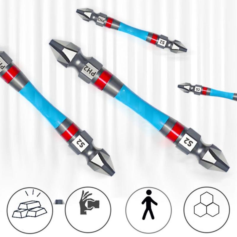 Professional Double Ended Screwdriver Bits Set With Strong Magnetic Hold High Torque Steel For Precise Assembly Repairs