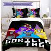 Partie tag gorille Imprimé Ensemble de literie 3 pièces Housse de couette respirante douce Taies d'oreiller Ensemble Lavable Décor de chambre à coucher Cadeau pour la maison