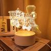 Retro steam train 3D night light, USB monochrome warm light, very suitable for bedroom environment and room decoration