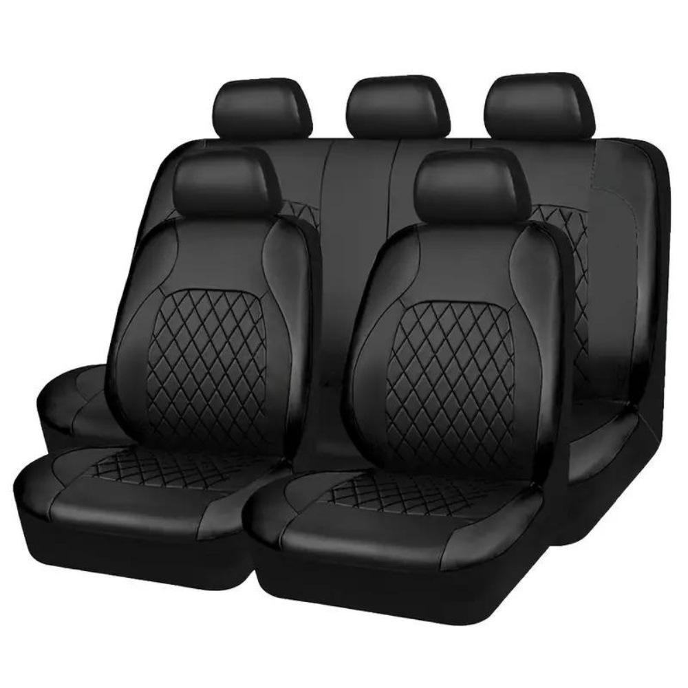 Universal Diamond Pattern PU Leather Car Seat Cover with Airbag Compatibility