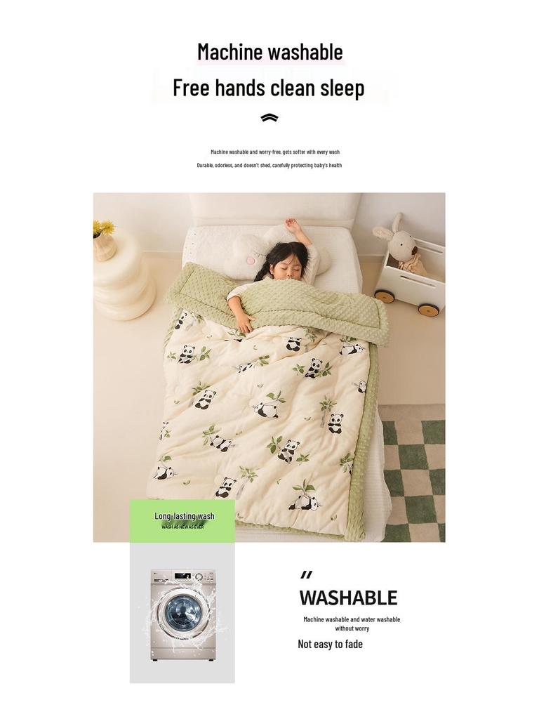 Class A Children's Cotton Double-Layer Gauze Quilt - All Seasons Soybean Core