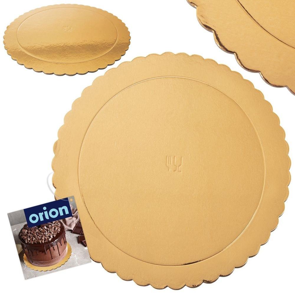 Base per Torta, Torta Rotonda Dorata, 32 Cm