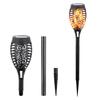 Solar Flame Torch Light With 12 Led For Garden And Patio Outdoor Decor