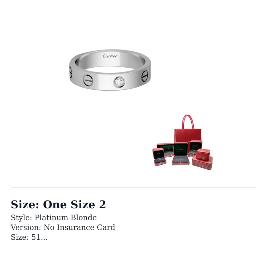 CARTIER LOVE 18K Gold Diamond Rings
