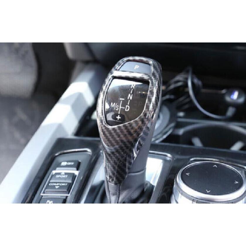 For BMW F20 F21 F22 F23 Carbon Fiber Style Gear Shift Knob Shifter Lever Trim