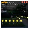 30-LED Crystal Bubble Ball String Lights Outdoor Solar Garden Lights for Lawn Patio Landscape Stake Lamps