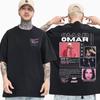 2025 Estate Omar Courtz Primera Musa Album Tour Merch T-shirt Stampata 100% Cotone Uomo Hip Hop Moda Casual Manica Corta