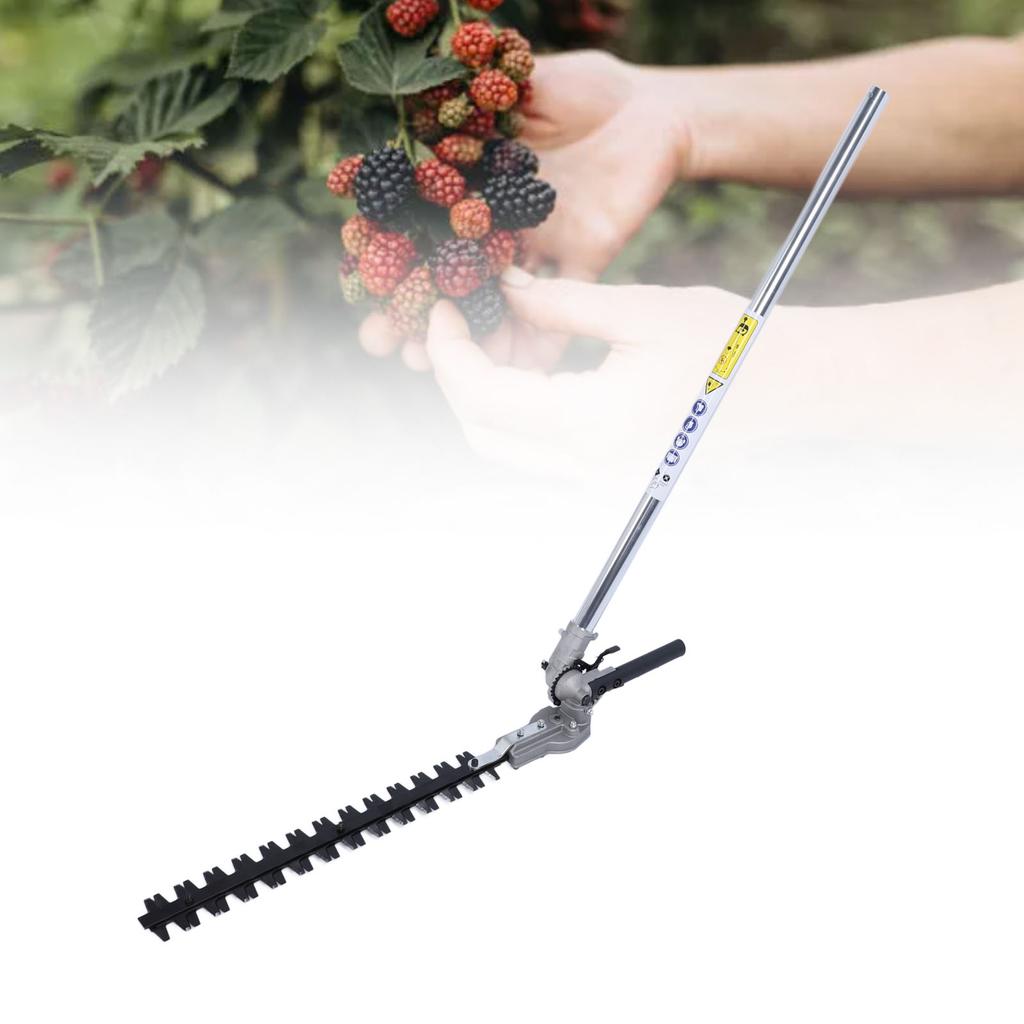 Hedge Trimmer Head High Efficiency Multifunctional   Hedge Trimmer Attachment with Extension Pole for Mowing Grass