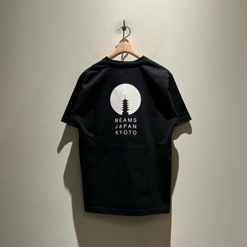 BEAMS JAPAN KYOTO PRINT T-SHIRTS Mt. Fuji 25SS Short-sleeved T-shirt with Small Red Rope Sevenfold Short Sleeve Tee Shirt