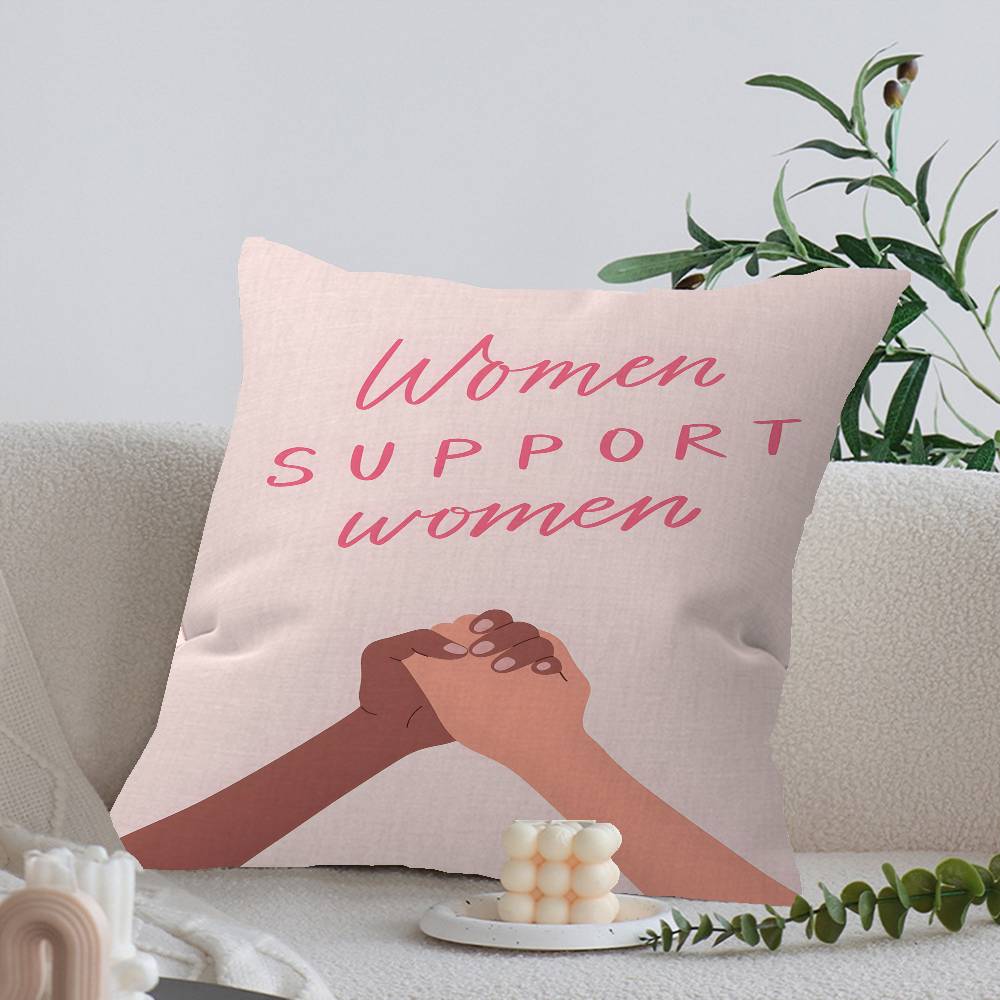 Feminist Fashion Art Pink Girl Cushion Cover Decorative Pillow Sofa Home Decor case pillow cases