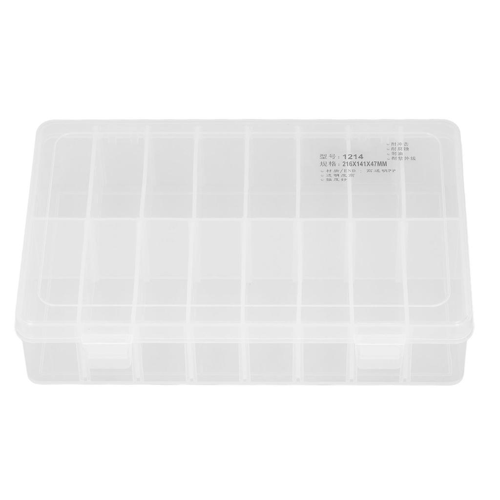 16 Compartment Parts Box Transparent 16 Grids PP Plastic Jewelry Organizer Container Storage Box