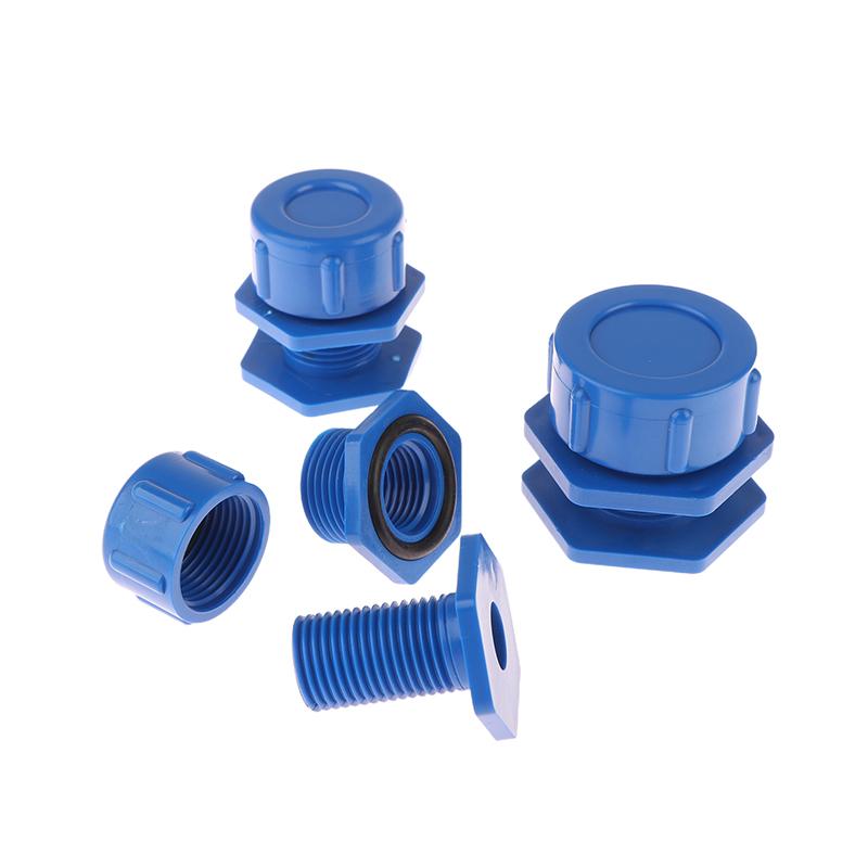 1Pc Aquarium Fish Tank Water Level Plug Manual Drain Connector Inlet Outlet Joint End Cap Irrigation Water Tank Tube Adapter