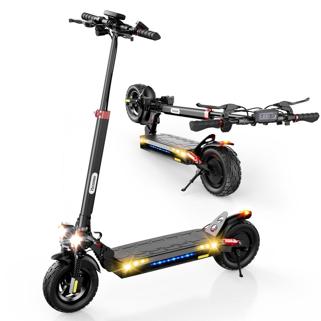 iScooter Patinete Elétrico IX4 Motor de 800W Bateria de 15Ah Pneus Off-Road de 10'' Suspensão Dupla Velocidade Máx. 25KM/H Autonomia 40-45KM Patinetes Elétricos para Adultos