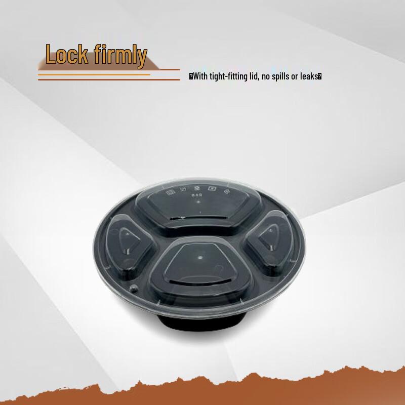 Disposable Round 4-Compartment Takeaway Boxes