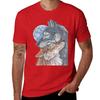 Two Wolves Under Full Moon, No Background T-Shirt Summer Top Heavyweights Mens Graphic T-shirts Hip Hop