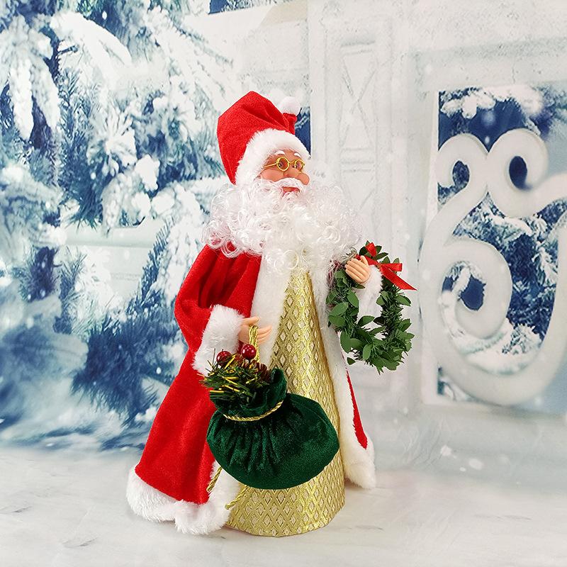 Christmas Santa Doll Decoration Multipurpose Party Favors Gifts Standing Figurines Sculptures for Bedroom Indoor Holiday Coffee Table Decoration
