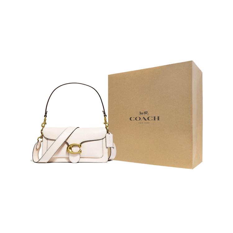 COACH Tabby Polished Pebbled Leather God Of Wine Bag , Shoulder Bag , Crossbody Bag Medium Women's White (Unisex) Shoulder Bags 73995 B4EB1