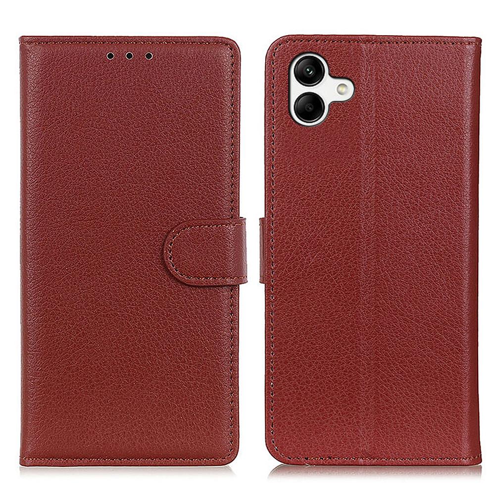 For Samsung Galaxy A05 4G Case Wallet Stand Litchi Texture PU Leather Phone Cover