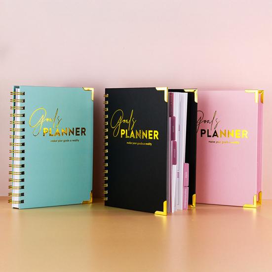 2026 Weekly Planner Notebook Spiral Bound Goal Journal with Elegant Cover Goal Setting & Task Tracking Portable Student Diary Organizer