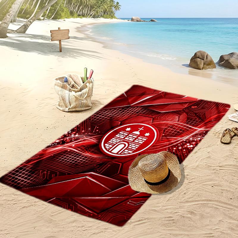 FC St. Asciugamano da Spiaggia con Stampa Calcio Pauli, Asciugamano Grande Morbido Asciugatura Rapida per Spiaggia Campeggio Nuoto