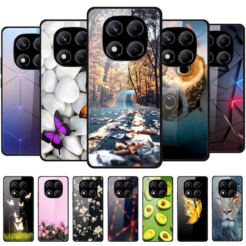 Luxury Case For Redmi Note 14 Pro 4G Tempered Glass Cover For Xiaomi Redmi Note14 Pro 4G Phone Cases Fashion Protective fundas
