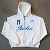 Hip Hop Streetwear Reißverschluss Hoodie Teens Lockerer Schnitt Buchstabenprint Sweatshirt Winter Freizeit Oberbekleidung