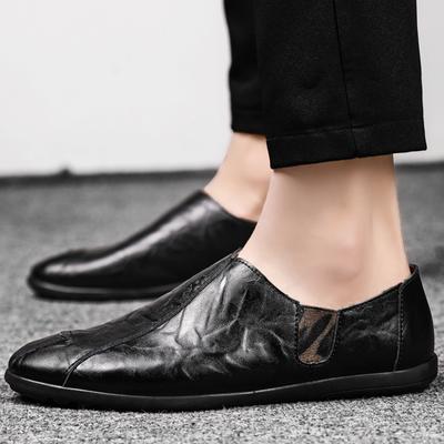Fashion Men Leather Shoes 2024 New Fashion Comfortable Moccasins Sneakers For Men Slip On Men Vulcanize Shoes Leisure Flat Male Loafers