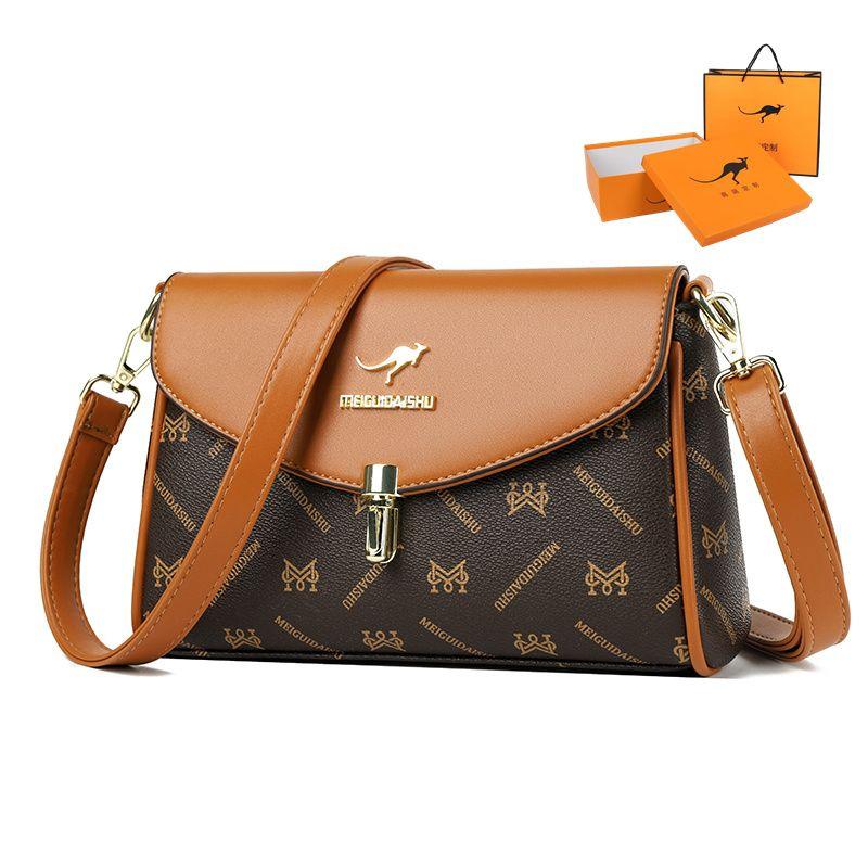 

Сумка из натуральной кожи в нишевом стиле, летний подарок для среднего возраста Yellow (gift box)