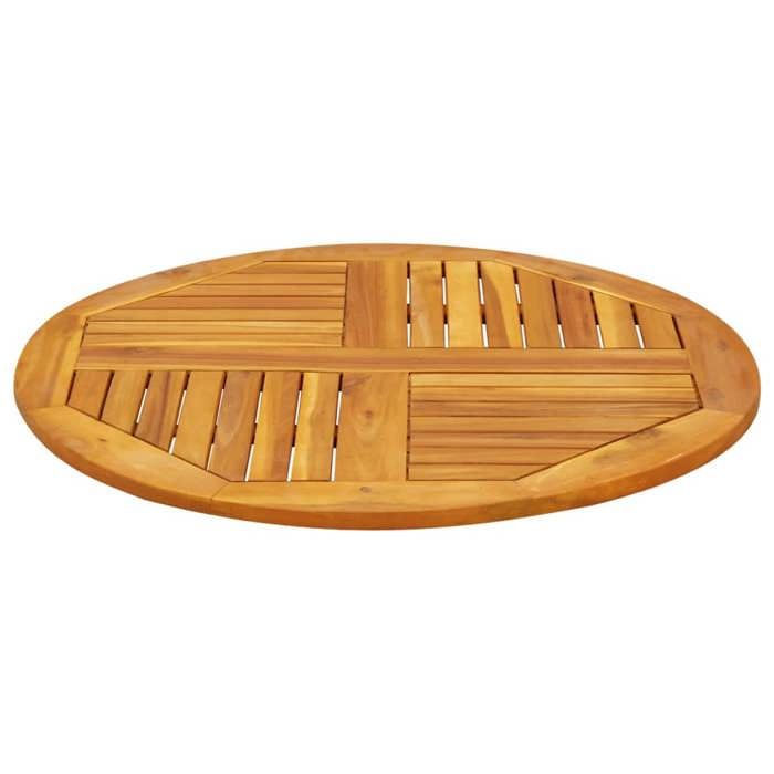 VidaXL Dessus de table Ø80x2,2 cm rond bois massif d'acacia, plateau de table de remplacement, plateau de meuble en bois, 4004250