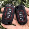 For VW Golf 4 5 6 7 Bora Jetta POLO MK4 MK6 Bora Passat B5 B6 Superb Tiguan Beetle Car Silicone Remote Key Case Cover FOB
