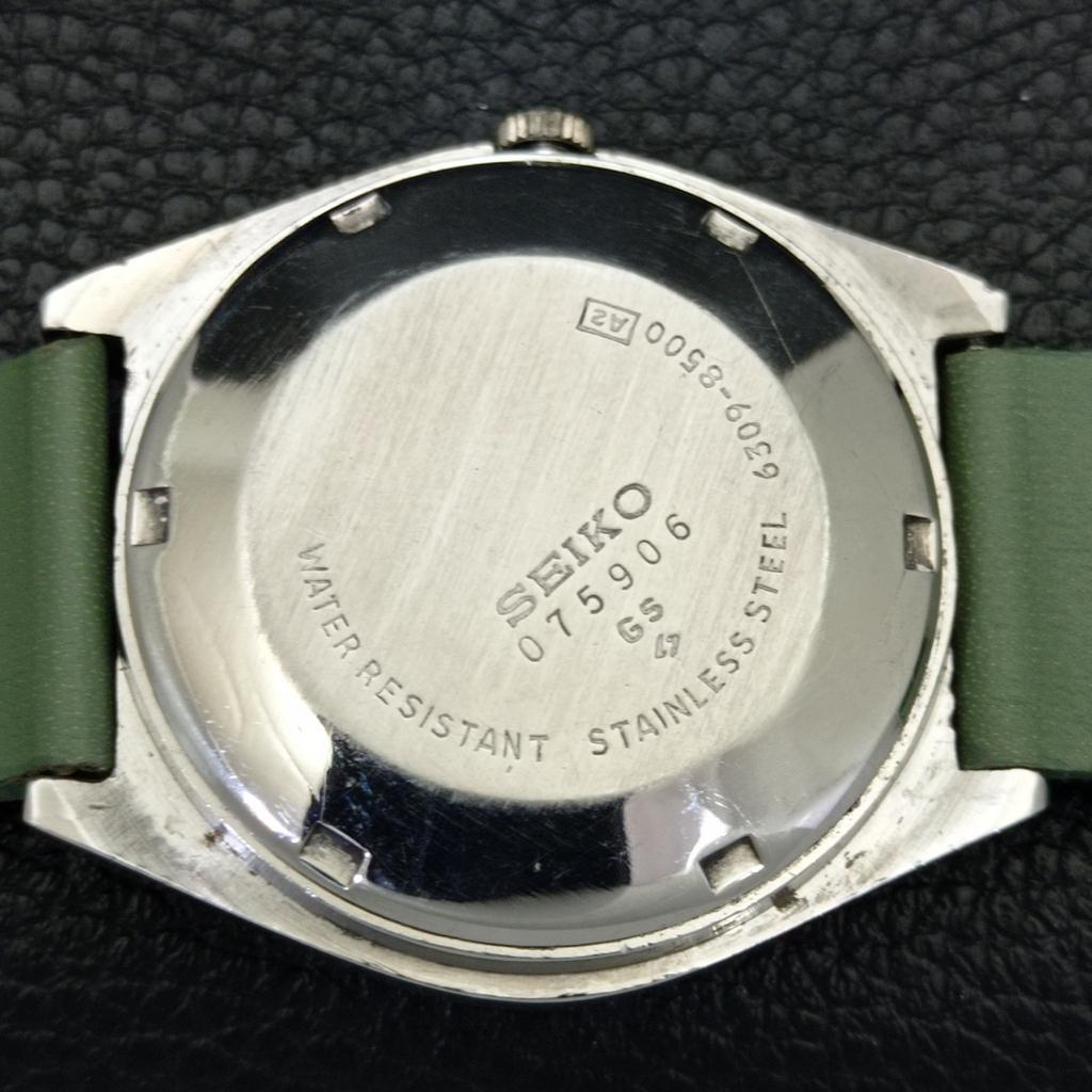 AUTOMATIC VINTAGE SEIKO 5 JAPAN 6309A MENS GREEN COLOR DIAL WATCH A701375-5 R206a-a701375