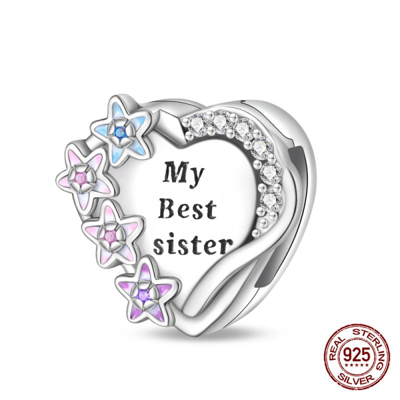 Original 100% 925 Silver Lucky Clover Patron Saint Flat Bead Fit Original Flat Bracelet DIY Jewelry Making Women's Gift
