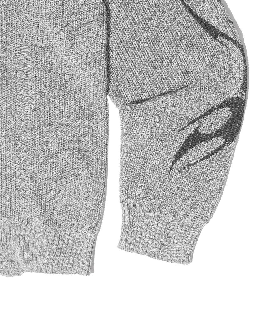 CRITIC Critic Chaos Damage Knit Gray