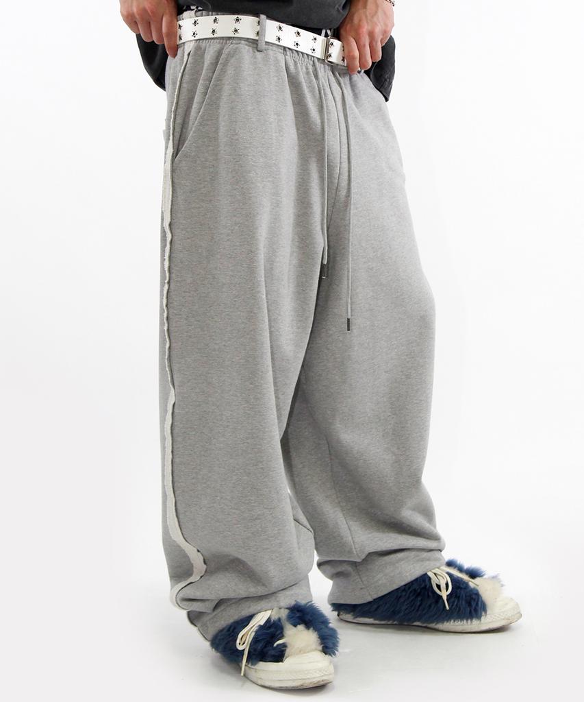 Keuligeon Wide Track Pants Max Over Fit Melange Gray