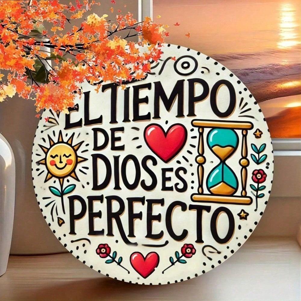God Is Perfect Vintage Metal Sign 20x20cm Patio Wall Decor