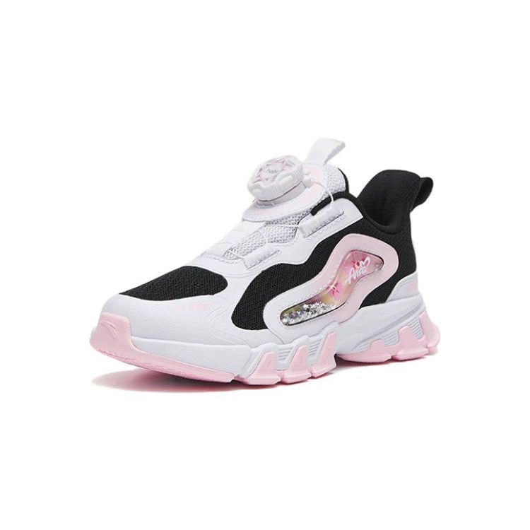 Anta Kids Mountain Language Comfortable Versatile Casual Shoes Kids Casual Shoes Black White Pink 322319980-2