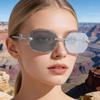 KAJILA Rimless Photochromic Diamond-Cut Sunglasses - Women's Trendy European Fashion 2026