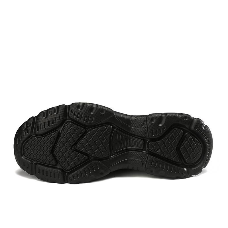 Men Work  Boots Non-Slip Puncture Kevlar Bottom Fashion  Shoes Waterproof Steel Toe Boots 7773 Black/Grey Size 39-46
