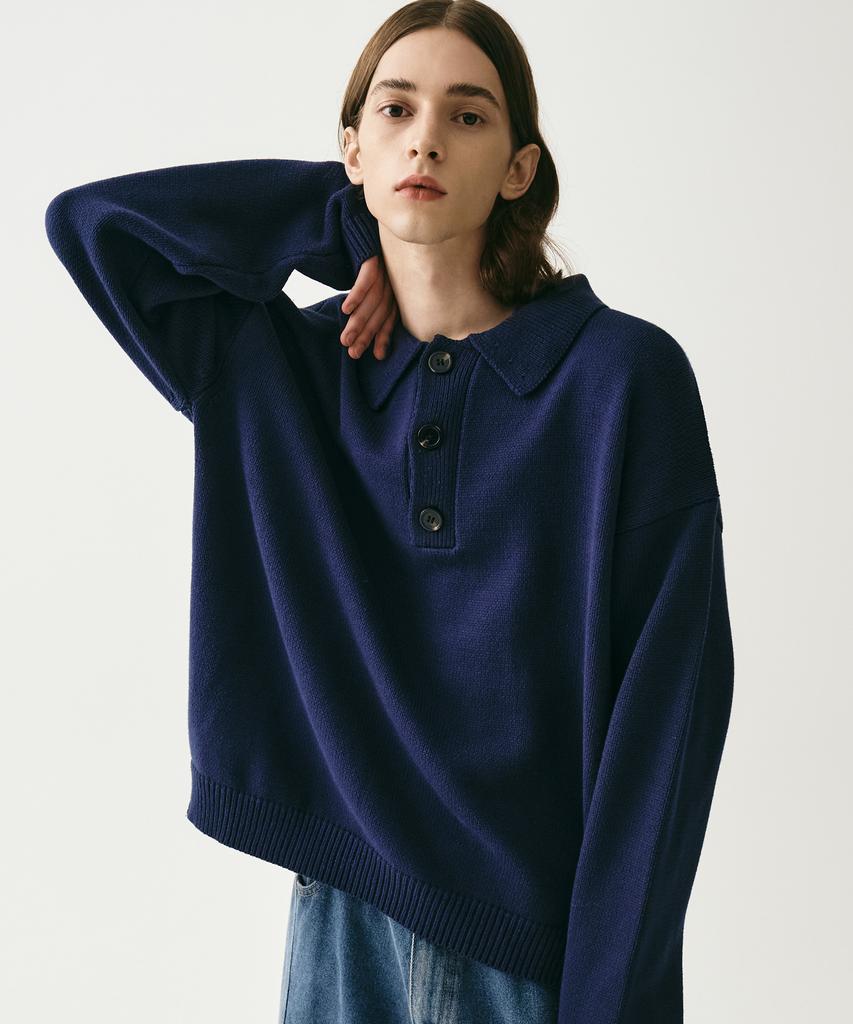 AVANDRESS Kamen Collar Knit Charcoal